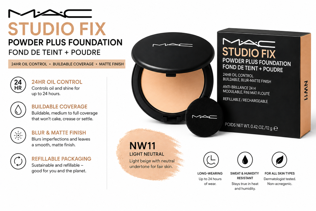 MAC Studio Fix Powder Plus Foundation NW11 – 12g