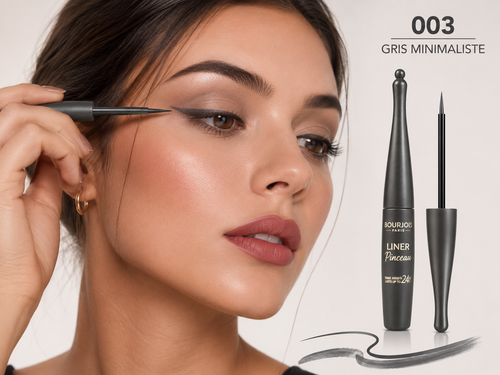 Bourjois Liner Pinceau 24HR Liquid Eyeliner 003 Gris Minimaliste | Precision Brush Eyeliner | 2.5ml