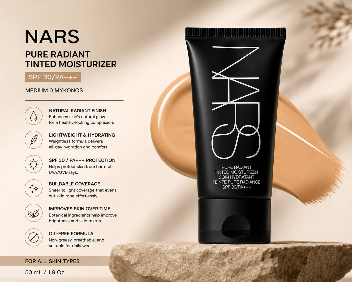 NARS Pure Radiant Tinted Moisturizer – Medium 0 Mykonos | 50ml
