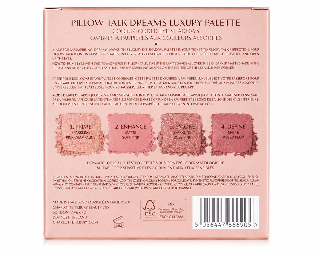 Charlotte Tilbury Luxury Eyeshadow Palette Pillow Talk Dreams